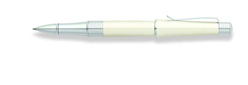 Cross Beverly Refillable Gel Ink Rollerball Pen, Medium Rollerball, Includes Premium Gift Box - Pearlescent White Lacquer - color: White, style: Rollerball Pen
