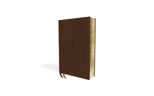 NIV, Thinline Bible, Large Print, Leathersoft, Brown, Red Letter, Comfort Print