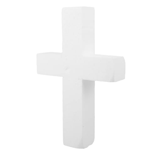 PRETYZOOM Foam Cross for Crafts Unfinished Cross Ornaments Diy Craft Foam Blank for Holy Communion Christmas Party Decorations Floral Arrangements Religious Celebrations 11.81 X 5.90 X 1.96 in