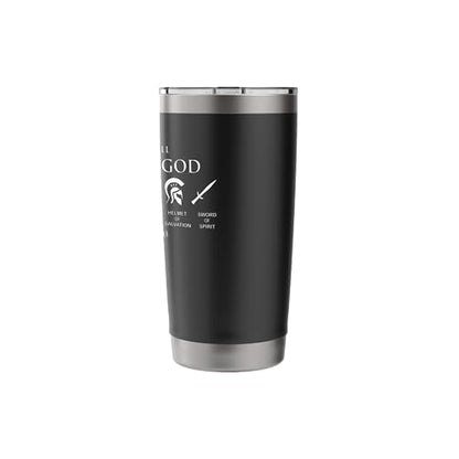 Put On The Full Armor Of God -Christian Faith Soldior of God Stainless Steel Insulated Tumbler - color: Black