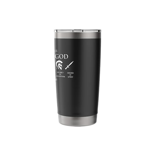 Put On The Full Armor Of God -Christian Faith Soldior of God Stainless Steel Insulated Tumbler - color: Black