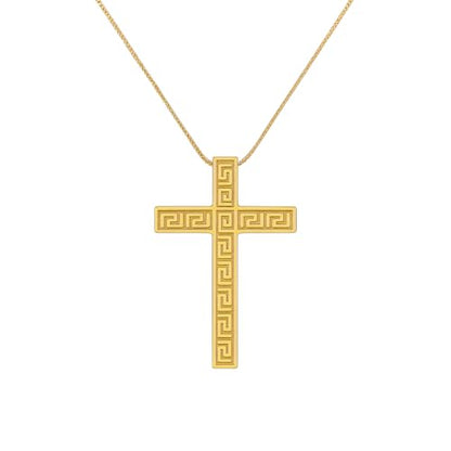 14K Gold Cross Necklace for Women Medium Infinity Dainty Crucifix Pendant Chain Necklace Minimalist Gold Chain - color: c3