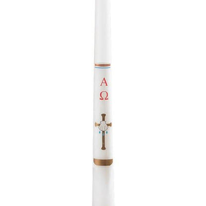 Autom Baptismal Candle - Pack of 24 Sacramental Baptism Taper Candles Individually Boxed, 10", Cross & Shell - color: Cross & Shell