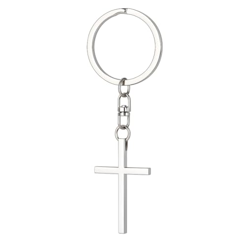 Cross Keychain – Cool Keychains Gifts for Christian, Baptism, Holidays, Keychains for Car Keys - color: Cross12