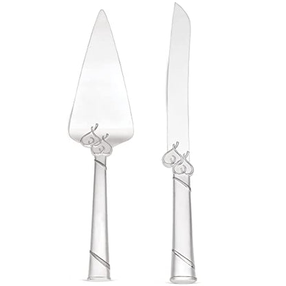 Lenox True Love Silverware Cake Knife & Server Dessert Set, 2-Piece - style: Dessert Set