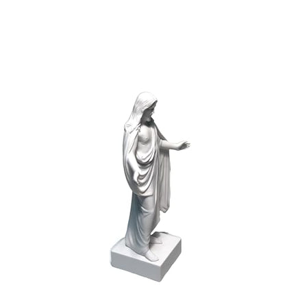 One Moment In Time S12a Christus Statue White Cultured Marble Hand Made Mormon LDS CTR - size: 9"