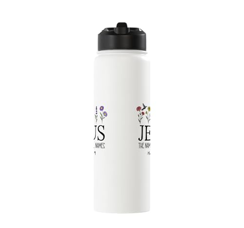 Jesus the Name All Above Names Christian Philippians 2 9-11 Stainless Steel Insulated Water Bottle