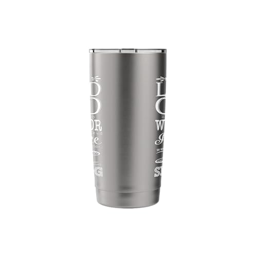 Bible Verse Shirt - Lord God Zephaniah 3:17 Christian Gift Stainless Steel Insulated Tumbler - color: Brushed Steel