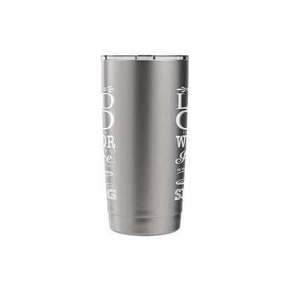 Bible Verse Shirt - Lord God Zephaniah 3:17 Christian Gift Stainless Steel Insulated Tumbler - color: Brushed Steel