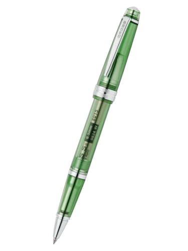 Cross Bailey Light Rollerball Pen, Translucent Green Resin, Black Ink - color: Green
