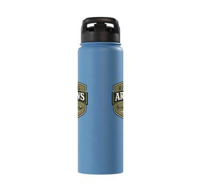 Raising Arrows Since 2026 Psalm 127:4 Faith Family Dad Stainless Steel Insulated Water Bottle - color: Light Blue