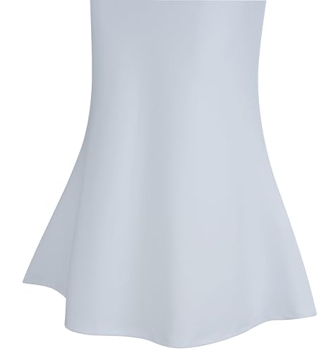 Trumpet Long Sleeve Mesh Church Dress Clergy Tab Insert Collar Priestess Dress - color: White, size: Large