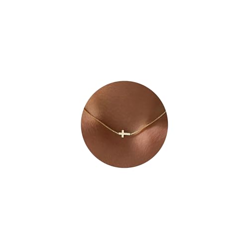 Fesciory Cross Necklace for Women, 14K Gold Plated Rhinestones Jewelry Gift - color: Gold Plated 4