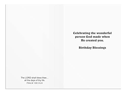 DaySpring - Birthday - It's All About Joy & Blessings - King James Version - 4 Design Assortment with Scripture - 12 Birthday Boxed Cards & Envelopes (J7444)