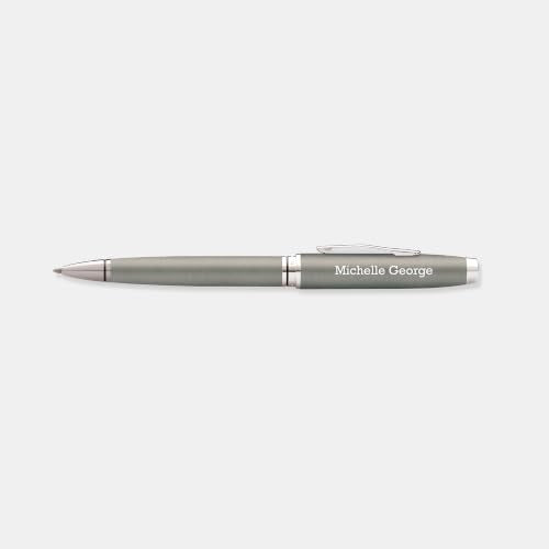 THINGS REMEMBERED Engraved Cross Coventry Gunmetal Grey & Chrome Ballpoint Pen (Free Customization)