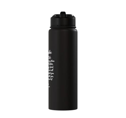 Go Make Disciples Matthew 28: 19 20 Bible Verse Scripture Stainless Steel Insulated Water Bottle - color: Black