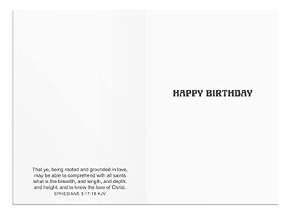 DaySpring - Birthday - It's All About Joy & Blessings - King James Version - 4 Design Assortment with Scripture - 12 Birthday Boxed Cards & Envelopes (J7444)