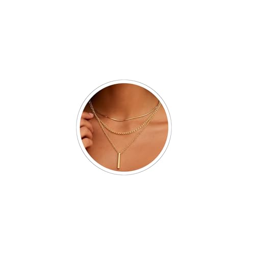 Clover Necklace Dainty Hollow 4 Leaf Choker Necklaces Tiny Cute Pendant Necklaces for Women 18K Gold Plated Lucky Four Leaf Pendant Jewelry - style: Long bar