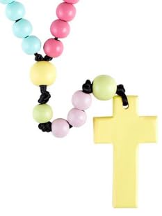Rosary Craft Kit Make Your Own Hail Mary Our Father Holy Card Wooden Beads - size: medium