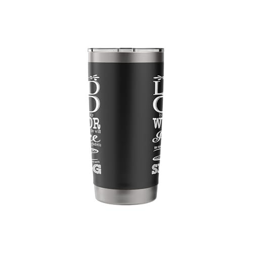 Bible Verse Shirt - Lord God Zephaniah 3:17 Christian Gift Stainless Steel Insulated Tumbler - color: Black
