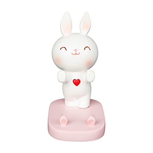 SIQITECHNO Cute Bunny Cell Phone Stand Holder Universal Resin Rabbit Smartphone Stand Desktop Phone Holder Funny Animal Statue Mobile Phones Tablet Stands Creative Desk Ornament for Home Office Desk - color: Stand
