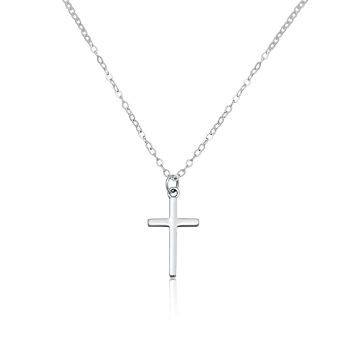 EFYTAL Confirmation Gifts for Teen, 925 Sterling Silver Cross Necklace for Women, Religious Gifts for Women - style: Standard