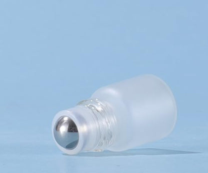 20 Pack Set 2ML(5/8 Dram) Mini Sample Roll Glass Bottles for Essential Oils Roller Refillable Perfume Roll Bottle (2ML Frosted) - color: 2ML Frosted