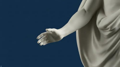 One Moment In Time S4 Christus Statue White Cultured Marble Hand Made Mormon LDS CTR - size: 10"