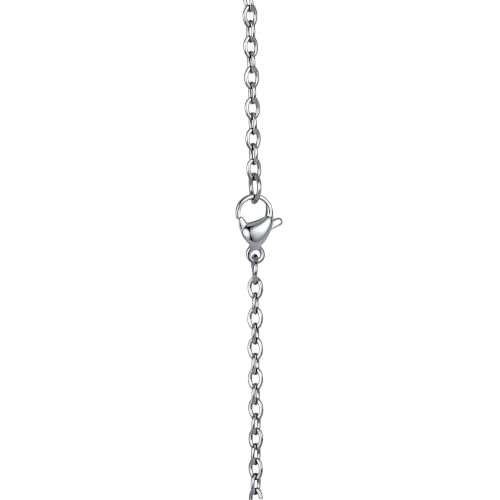 FM FM42 Temperature Sensing Color Changing Pendant Necklace with 19.29" Stainless Steel Rolo Chain - color: BFF Necklace Set, Pack of 3