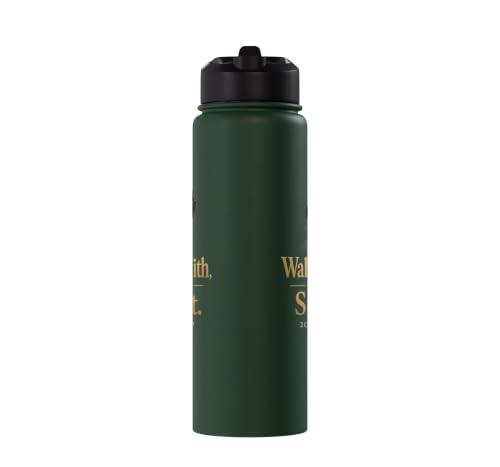 Christian Walk By Faith Not By Sight 2 Corinthians 5:7 Stainless Steel Insulated Water Bottle - color: Dark Green