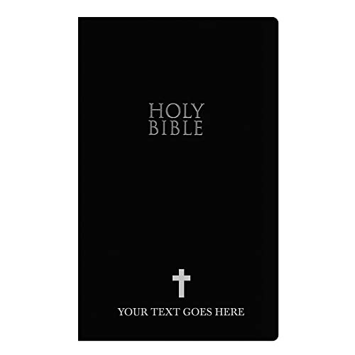 Personalized NIV Small Print Bible for Adults, Name Imprint, Standard Size - color: Black, style: New International Version