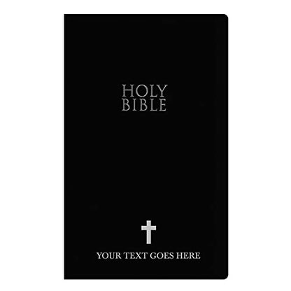 Personalized NIV Small Print Bible for Adults, Name Imprint, Standard Size - color: Black, style: New International Version