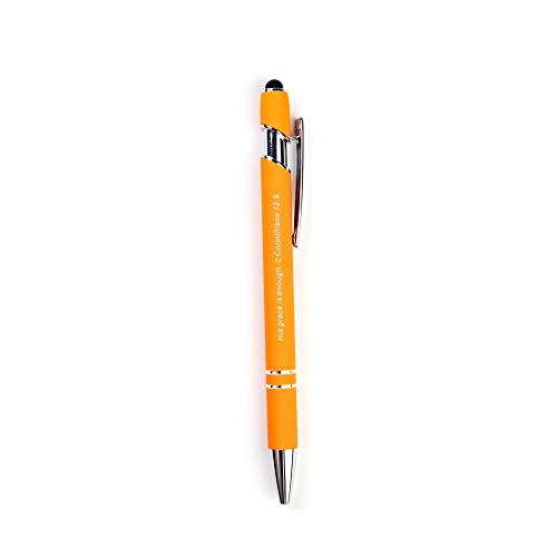 Logos Trading Post His Grace is Enough Bible Verse Pen with Bookmark - color: Orange