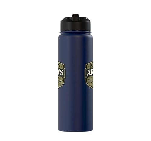 Raising Arrows Since 2026 Psalm 127:4 Faith Family Dad Stainless Steel Insulated Water Bottle - color: Navy Blue