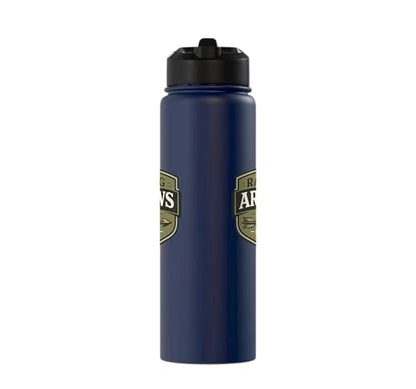 Raising Arrows Since 2026 Psalm 127:4 Faith Family Dad Stainless Steel Insulated Water Bottle - color: Navy Blue