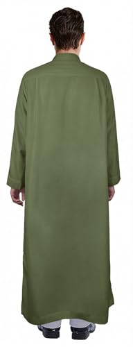 HOMELEX Men's Thobe Kaftan Arab Robe - color: Green-2, size: Large