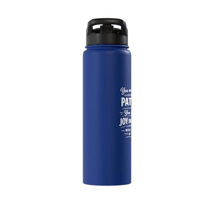 Psalm 16:11 Path of Life Bible Verse Scripture Faith Prayer Stainless Steel Insulated Water Bottle - color: Royal Blue