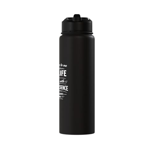Psalm 16:11 Path of Life Bible Verse Scripture Faith Prayer Stainless Steel Insulated Water Bottle - color: Black