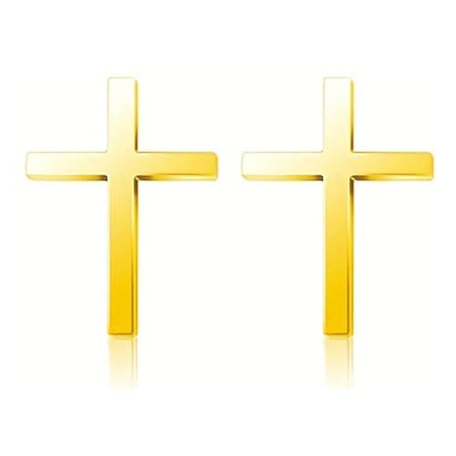 Metal Jesus Christ Cross Badge Stickers, 3D Three-Dimensional Metal Sticker, Cross Car Logo Sticker, Motorcycle Car Modified Tail Exquisite Emblem Stickers Decorative,Timeless Faith (Silver*2) (Gold) - color: Gold