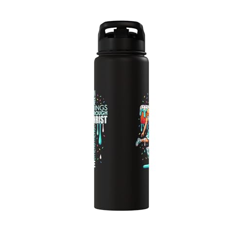 Christian Basketball Drip Water Bottle Boys Ice Cream Drip Stainless Steel Insulated Water Bottle