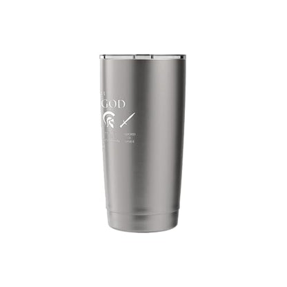 Put On The Full Armor Of God -Christian Faith Soldior of God Stainless Steel Insulated Tumbler - color: Brushed Steel