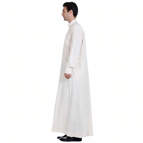 Men's Kaftan - Muslim Robe Thobe Caftan - color: Beige, size: X-Large