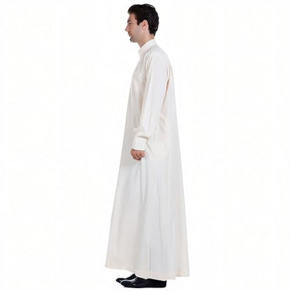 Men's Kaftan - Muslim Robe Thobe Caftan - color: Beige, size: 3X-Large