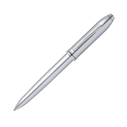 Cross Townsend Lustrous Chrome Ballpoint Pen, Medium Point, Black Ink - color: Lustrous Chrome
