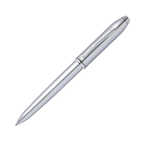 Cross Townsend Lustrous Chrome Ballpoint Pen, Medium Point, Black Ink - color: Lustrous Chrome