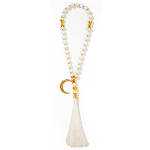 Muslim Prayer Rug with Tasbih Prayer Beads, Soft Memory Foam Prayer Matt Islam, Padded Islamic Prayer Mat Thick for Men and Women, Janamaz, Sajadah (25.6" x 43.3", Beige) - color: Beige
