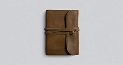 ESV Large Print Compact Bible, Red Letter (Natural Leather, Brown, Flap with Strap): Holy Bible, English Standard Version