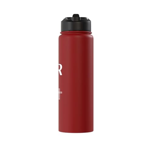Created With A Purpose Ephesians 2 10 Verse Stainless Steel Insulated Water Bottle - color: Red
