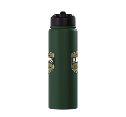 Raising Arrows Since 2026 Psalm 127:4 Faith Family Dad Stainless Steel Insulated Water Bottle - color: Dark Green