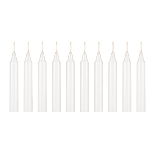 10 pcs Unscented 4 Inch White Taper Candles, Multi Purpose, Household General Usage, Emergency Lighting, Church, Prayer Vigils, Religious Ceremonies
